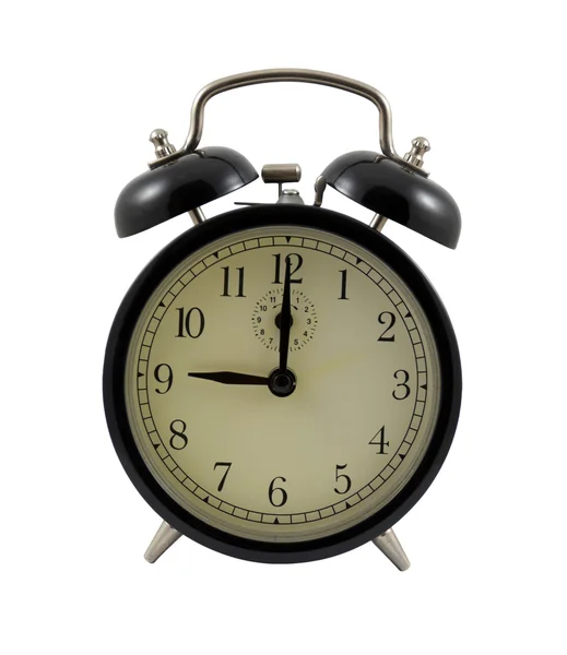 Ретро будильник, що показує дев'ять годин — стокове фото