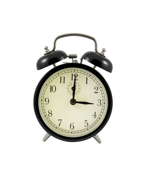 Relógio de alarme retrô mostrando três horas — Fotografia de Stock