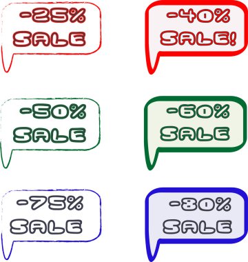 renkli işareti etiket satışı yüzde