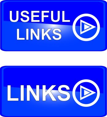 Mavi web düğme faydalı linkler