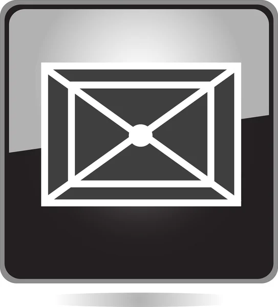 Letra negra Botón icono — Archivo Imágenes Vectoriales