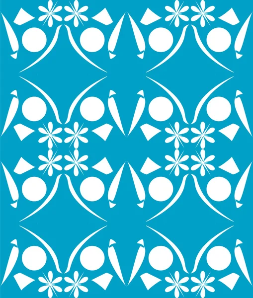 Fond d'écran damassé floral sans couture bleu — Image vectorielle