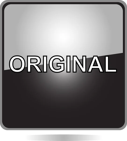 Negro botón de internet web original — Vector de stock