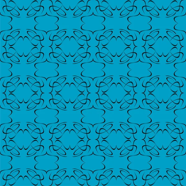 Fond sans couture Floral Pattern flux bleu — Image vectorielle