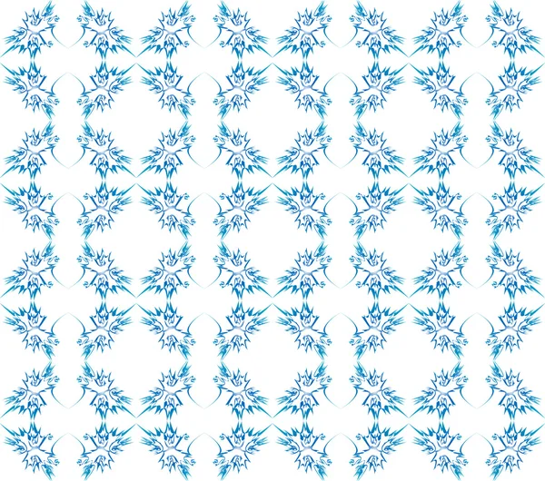 Excellent fond floral sans couture bleu orné — Image vectorielle