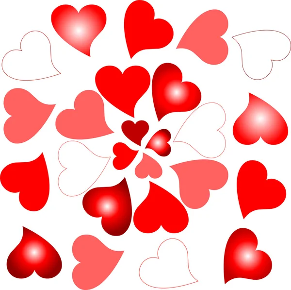 Знак любви романтический дизайн сердец фон — стоковый вектор