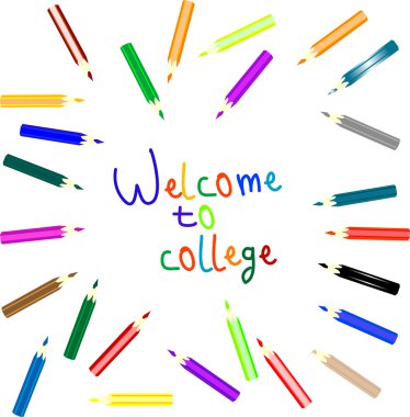 Anouncement to welcome to college clipart