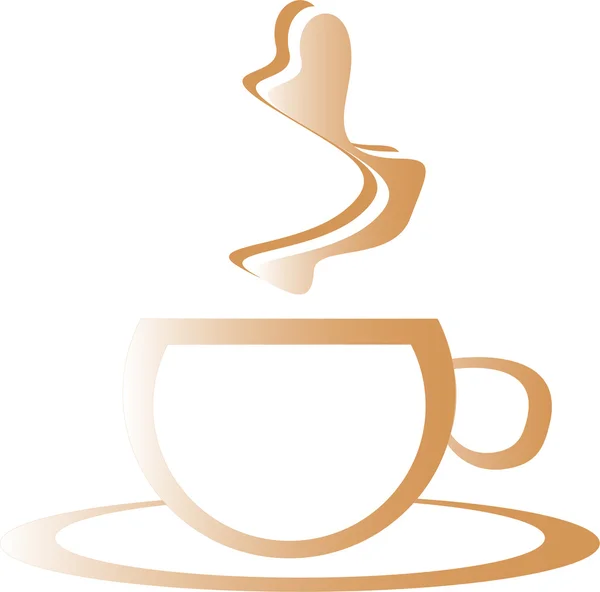 Xícara de café isolado em branco — Vetor de Stock