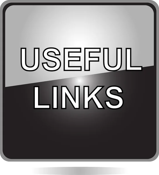 Useful links black web button — Stock Vector