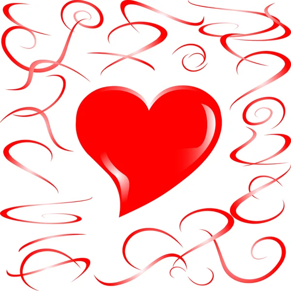 Amour marié fond de coeur — Image vectorielle