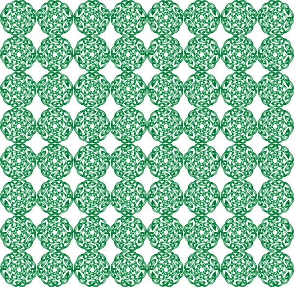 緑の円とのシームレスな抽象的な背景 — ストックベクタ