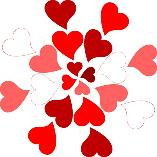 Valentinsherzen Muster romantische Grußkarte — Stockvektor
