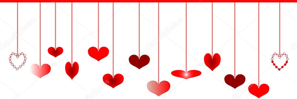 Love heart valentine day background