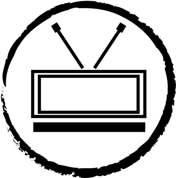 Televisie abstracte cartoon symbool — Stockvector