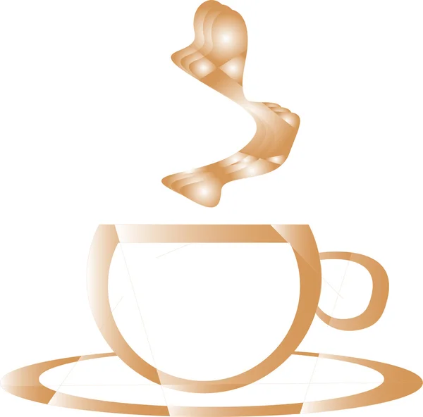 Чашка кави ізольована в білому — стоковий вектор
