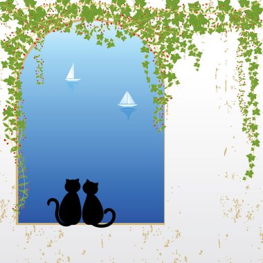 Cat love clipart