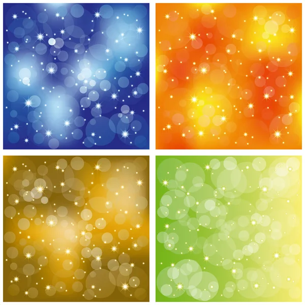 Set of sparkling colorful stardust wallpaper — Stock Vector
