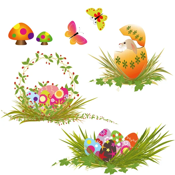 Serie di raccolta di vacanza di Easter — Vettoriale Stock