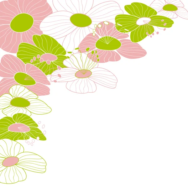 Astratto cornice di fiori colorati — Vettoriale Stock
