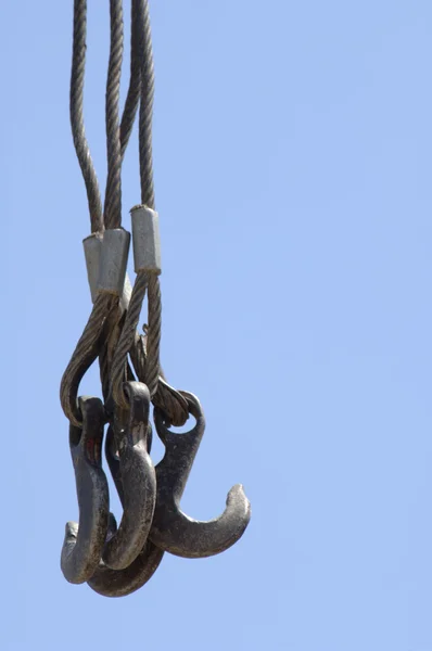 Three iron hooks — Stock Photo, Image