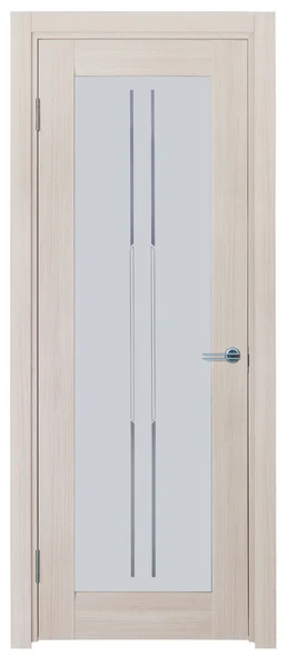 Drewniane drzwi na na białym tle — Zdjęcie stockowe