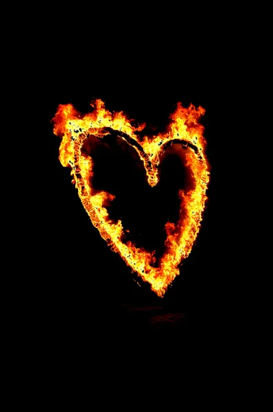 Coração em Fogo — Fotografia de Stock