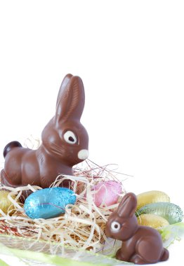 renkli sarılmış çikolata Paskalya yumurtaları