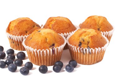 Blueberry muffins beyaz