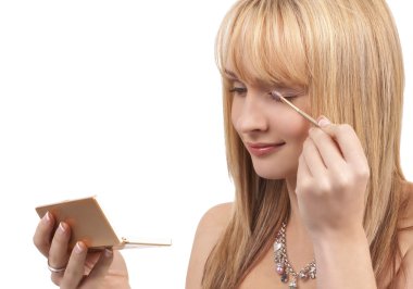 Güzel sarışın kadın portresi