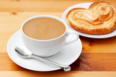 Closeup of coffee with milk clipart
