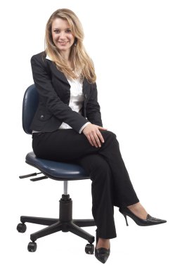 Beautiful blonde businesswoman clipart