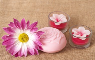 rahatlatıcı spa sahne çiçek