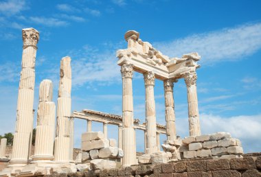 Trajan temple in Pergamon Turkey clipart