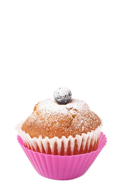 Blueberry muffin on white — Stock Photo, Image