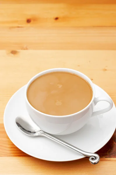 Крупный план кофе с молоком — стоковое фото