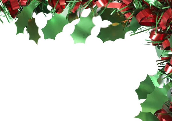 Renkli Noel tinsel çerçeve — Stok fotoğraf