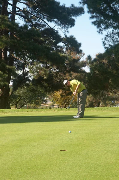 Golfçü putting green — Stok fotoğraf