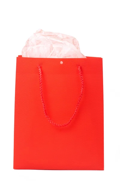 Red gift bag for Valentines — Stock Photo, Image