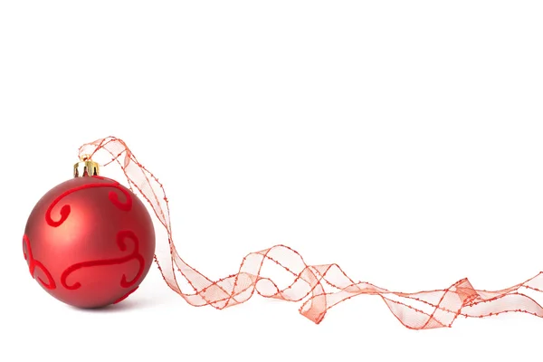 Red Christmas bauble — Stock Photo, Image