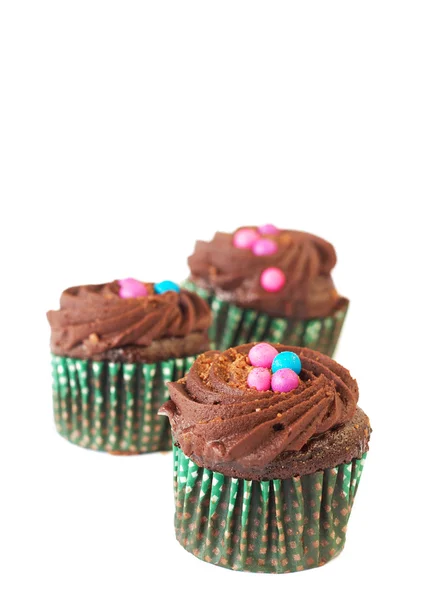 ミニチュア チョコレート カップケーキ — ストック写真