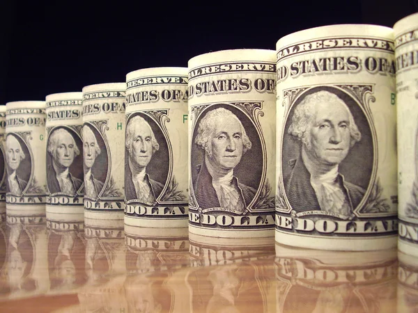 Money on a white background — Stock Photo, Image