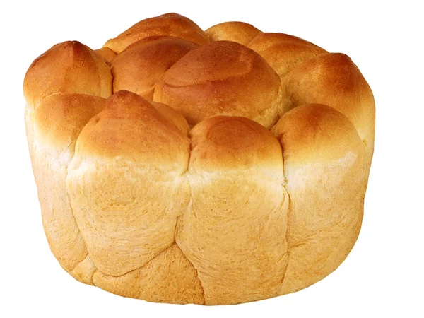 Custo do pão sobre um fundo branco — Fotografia de Stock