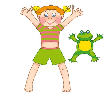 Child's gymnastics clipart