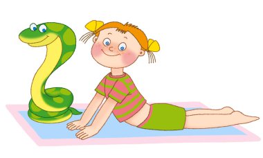 Child's gymnastics clipart