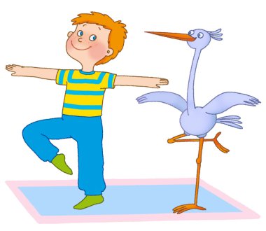 Child's gymnastics clipart