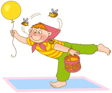 Child's gymnastics clipart