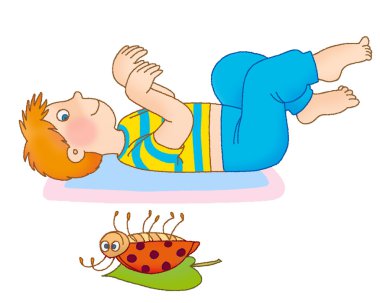 Child's gymnastics clipart