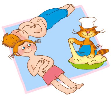 Child's gymnastics clipart