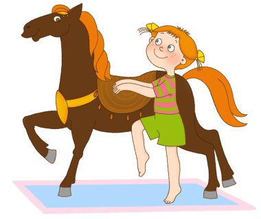 Child's gymnastics clipart