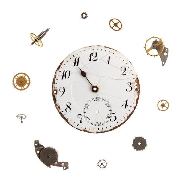 Λεπτομέρειες σχετικά με το σπασμένο ρολόι. Royalty Free Φωτογραφίες Αρχείου